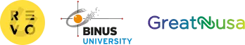 RevoU, BINUS University, and GreatNusa logos